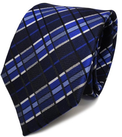 TigerTie Designer Seidenkrawatte in gestreift gemustert - 8 cm Krawattenbreite