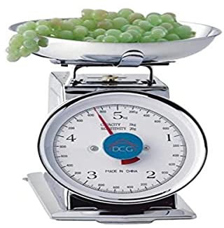 DCG Eltronic PWC1000 Mecánico Plata - Báscula de cocina (Plata, Acero inoxidable, 460 x 400 x 455 mm)