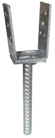 Connex Pfostenträger verstellbar Durchemsser 20 x 65 -150 mm, feuerverzinkt, HV4255