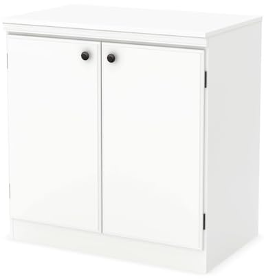 South Shore Morgan 2-Door Storage Cabinet, Pure White