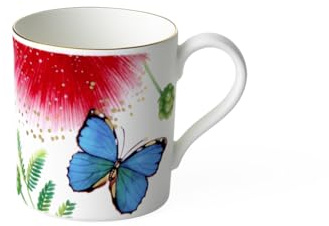 Villeroy & Boch Amazonia mugg, klassisk premium porslin kaffemugg i designen av den färgglada regnskogen, diskmaskinssäker, 210 ml