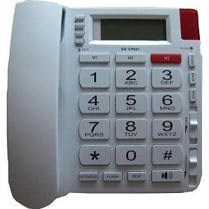 TELEFONO FISSO FACILE ideale per anziani BIANCO TASTI GRANDI