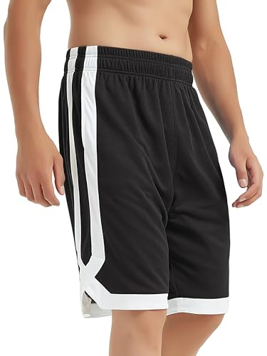 Sportshorts för män, basket, träningsshorts, korta sportbyxor med fickor