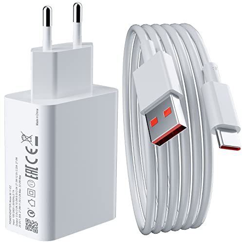 33W Ladegerät mit 2M 6A USB C Ladekabel für Xiaomi Redmi Note 15 | USB Netzteil Adapter Schnellladegerät für Turbo-Charge für Redmi 15C 15 13x Note 14 13 12s 12 POCO M7 M8S Pad 6 5 C81 Pro