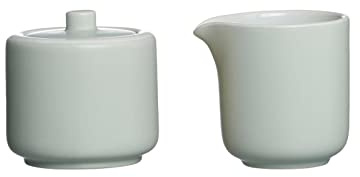 Ritzenhoff & Breker Milch- und Zuckerset Jasper, Mint, Milchkännchen & Zuckerdose aus Keramik, Außenseiten mit Mattglasur und Soft-Touch-Haptik