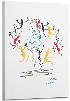 JAHER Pablo Picasso Paintings – (Dance Of Youth) Poster Leinwand Kunst und Wandkunst Kunstdruck Moderne Familie Schlafzimmer Dekorationen 50 x 75 cm