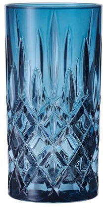 Spiegelau & Nachtmann, Noblesse 105441 Lot de 2 verres à long drink en cristal Bleu vintage 395 ml