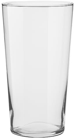 TREND FOR HOME Blumenvase Modern H: 29.5 cm Glasvase Konisch BodenvaseBlumenvase Glas Vase für Pampasgras Skandinavische Deko Boho Vase | Transparent | Ø 16 cm | Alyssa