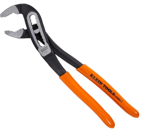 Klein Tools D5057 Classic Klaw Schnellverstellung V-Backen Zunge und Feder Zange, gebogene Backe für maximales Drehmoment, 17,8 cm