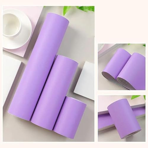 TapetenbordüRe Selbstklebende BordüRe Wand Wohnzimmer Tapeten Fliesenaufkleber Bad Dekoband Selbstklebend helles Lila 10cm X 500cm