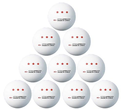 Kingke 10 Stück Langlebiger Tischtennisball 3-Sterne Tischtennisball Standard Tischtennisball Outdoor Sportzubehör Langlebiger 3-Sterne Standard Tischtennisball