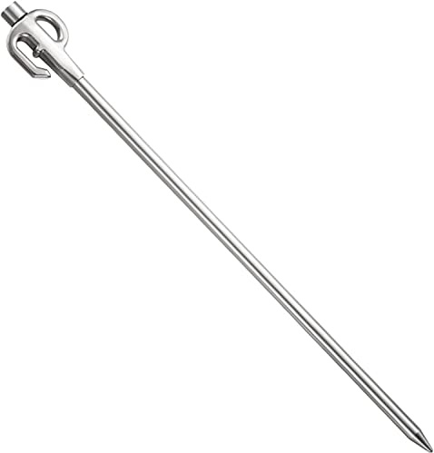 Stainless Steel Dog Tie Out Stake 360° Swivel Heavy Duty Strongest Dog Ground Anchor Spike Camp Nails Camping Accessories for Tie-Out Cable Chain 45CM