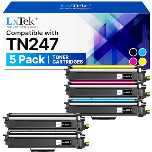 LxTek TN-243CMYK TN247 Kompatibel für Brother TN-243CMYK TN 247 TN 243 TN243CMYK für Toner Brother MFC L3750CDW DCP-L3550CDW MFC-L3770CDW HL-L3210CW MFC-L3710CW HL-L3270CDW DCP-L3510CDW (5er-Pack)