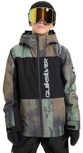 Quiksilver Snow Jacket Side HIT Block Jacket Boy's Green 10