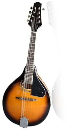 Acoustique Mandoline Instrument Panneau En Épicéa À Trou Rond Ensemble De 7 Pièces Accessoires Instrument De Mandoline À Huit Cordes Type De Performance Professionnel Pour Adulte(Orange)