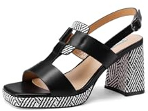 QUEEN HELENA Sandali con Tacco con Plateau Casual Eleganti Donna ZM9953 (Nero, Sistema Taglie Calzature EU, Adulto, Donna, Numero, Media, 40)