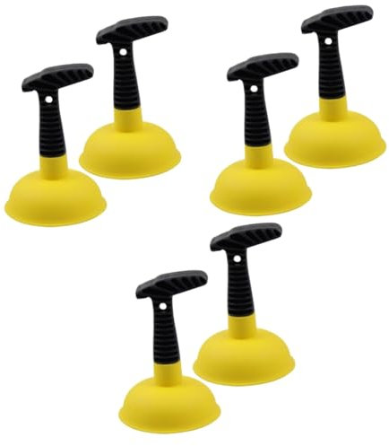 DIYEAH 3 Set Scovolino Lavello Sturatore Scarico Cucina Chiaro Drenare Stantuffo Del Water Vaschetta Dello Sturalavandini Stantuffi Gomma Da Cancellare Yellow 2 Pezzi * 3