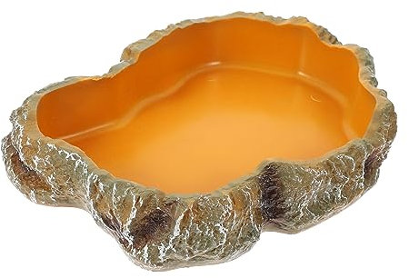 HOUDERCO Reptilien Futter Und Wasserschale Aus Kunststoff Mittlere Größe Terrarienzubehör Für Schildkröten Und Echsen