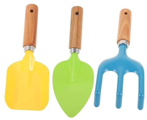 DIYEAH 1 Satz Kindersandspielzeug Set Teiliges Gartenspielzeug aus Buchenholz und Harke für Sandkasten für Kreative Spielstunden Am Strand Garten