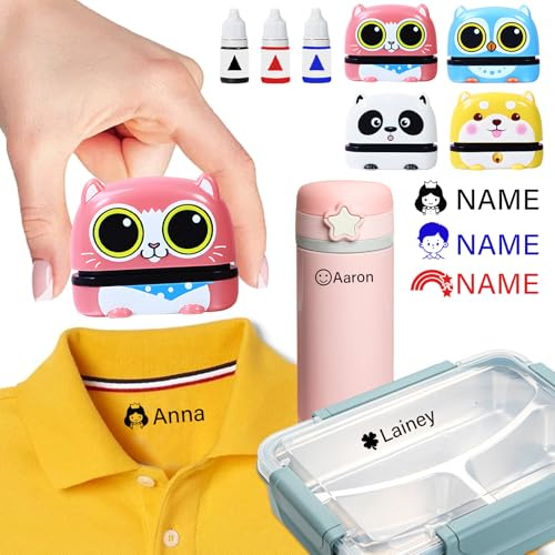 Namensstempel Kinder Textil, Stempel Kinder Personalisiert, Wasserfest Namensstempel Kinder Für Kleidung, Namensstempel Kinder für Kindergarten/Schule