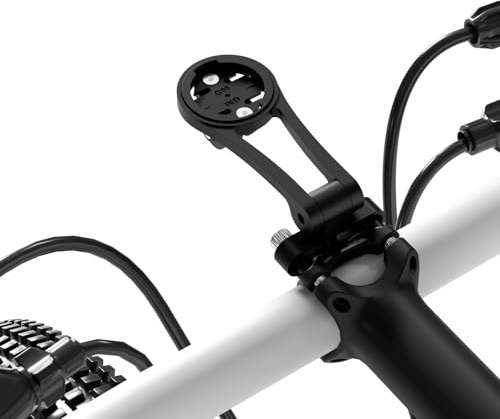 Adjustable 32mm Bike Stem Computer Mount for Garmin Edge Explore, Aluminum Alloy Bike GPS Out Front Mounts, Flashlight and Action Camera Install, Compatible with Bryton, Wahoo, and CATEYE Black