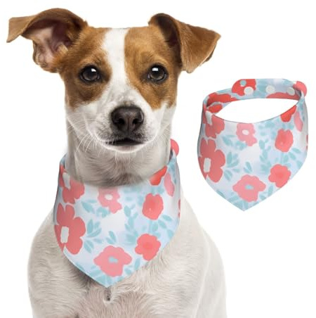 Hundehalstuch, Katzenhalstuch, rosa gepunktet, 1 Stück, Hundezubehör für kleine Hunde
