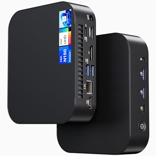 Intel NUC 14 Essential, für ASUS NUC Mini-PC, 16GB RAM 512GB SSD, N150, Windows 11 Pro, 2,5G LAN, Unterstützung für 3×4K, Wi-Fi 6E (Gig+), BT 5.3, VESA/Home/Geschäfts-Mini-Desktop-Computer (NUC14MNK)