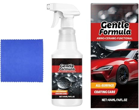 Derwrtup Sellador de cerámica para automóviles, 414 ml, resistente al agua, para protección de renovación de brillo, para exteriores, motocicletas, camiones, SUV, sedán