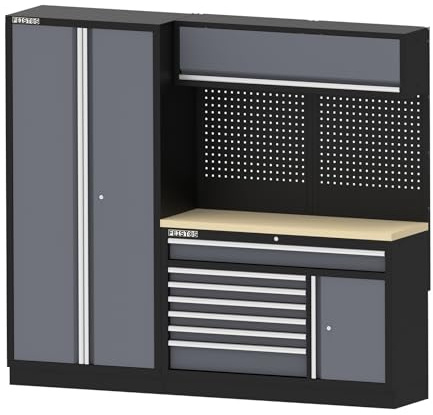 FEISTOS Werkstatteinrichtung Apollo 22 inkl. Lochwand Werkbank Stahl