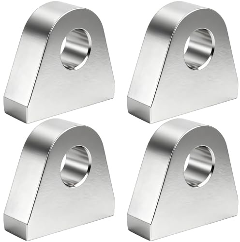 Lawei 4 Pcs Weld on Shackle Clevis Mounts, 0.85 Inch Thick Heavy Duty Steel Clevis Bracket with Fillet Edge, Zinc Plated Anti-Rust D Ring Shackle for Truck Bumper Hydraulic Tractor Bucket Mounting