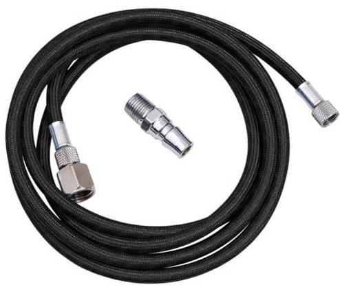 FACAIIO Lot de 2 tuyaux tressés en nylon pour aérographe avec raccords BSPT de 45,7 cm - Lot de 2 accessoires pour aérographe et compresseur d'air