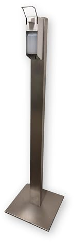 Medi-Inn Hygienetower XL Edelstahl 150 cm – Extra hoch, freistehende Desinfektionssäule inkl. Spender & Leerflasche