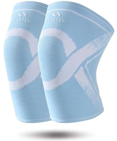 VONJUMA 1 Paio Ginocchiere Per Bambini Ginocchiera Sportiva Traspiranti Elastiche Morbide Per Bambini Adolescenti Basket Pallavolo Sport Viola Adatto Per Bambini Di 5-10 Anni 25-37.5Kg