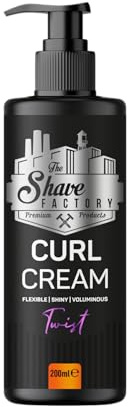 The Shave Factory Curl Cream 200ml – Locken Styling Cream für definierte Curls & Anti Frizz – Curly Hair Pflege für Wellen – Feuchtigkeitsspendende Haarcreme mit flexiblem Halt