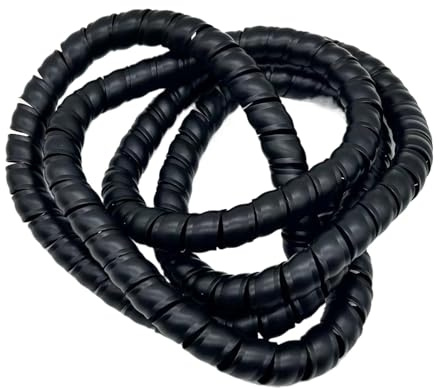 WUDOLI Gaine de câble flexible en spirale de 2 mètres, diamètre intérieur de 20 à 35 mm, protection de fil for conduites d'huile et tuyaux hydrauliques Outils(Noir,ID 25mm)