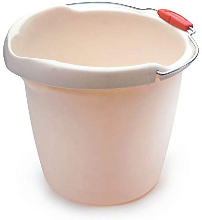 Rubbermaid Roughneck - Cubo de Utilidad Resistente, 15 Cuartos de galón, Bisque, Organizador de Cubo Resistente, Suministros de Limpieza del hogar, proyectos, Almacenamiento de trapeadores, cómodo
