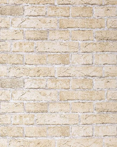 EDEM 583-20 3D Tapete Stein - Rustikale Vinyl Tapete Mit Klassischer Vintage Optik Mauer-Stein Klinker Ziegel in Sand Beige