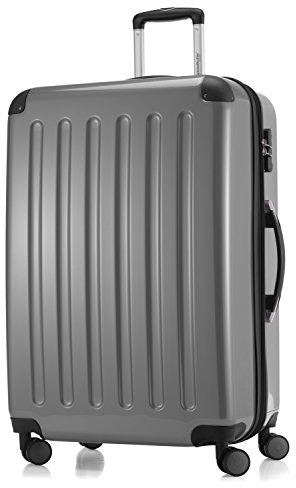 Hauptstadtkoffer Alex - Erweiterbarer Hartschalenkoffer 75 cm (119 L) mit Zahlenschloss – robuster Trolley-Reisekoffer mit 4 Doppelrollen, Silber | ABS/PC-Hartschale · Zahlenschloss · Erweiterbar · 4 Rollen · Austauschbare Ersatzteile · Aufgabegepäck · Urlaub · 2-3 Wochen
