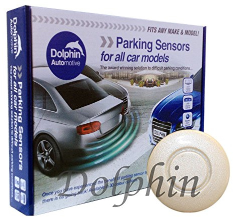 Dolphin Automotive DPS400 Reverse Parking Sensors Auto Express Award Winning 4 Ultrasonic Sensor Kit Audio Alert System Matt & Gloss Black +30 More Colours (Pearl White)