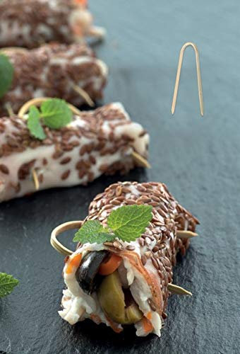 BRENTA SRL FERMAPORZIONE BAMBOO PER INVOLTINO X 100 PEZZI BIO ECOLOGICO ECO TAVOLA