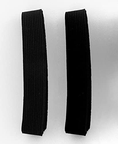 1M,2 pcs Negro,15 mm Banda Elastica Costura, Elásticas Planas Artesanía, Cinta Elastica ancho, Banda Elastica Plana,Tejido elástico de Costura,Cintas Para Coser (332,15mm x1 m)