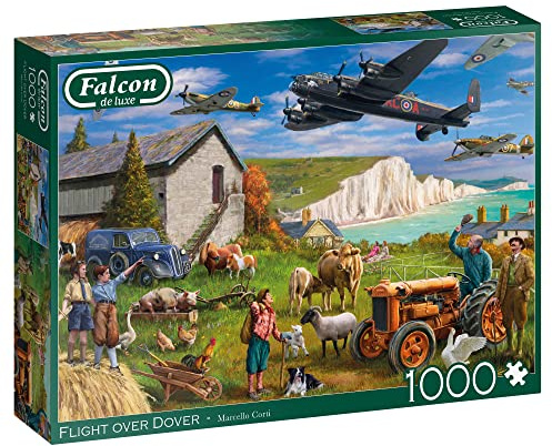 Jumbo, Falcon de luxe - Flight over Dover, Jigsaw Puzzles for Adults, 1000 piece