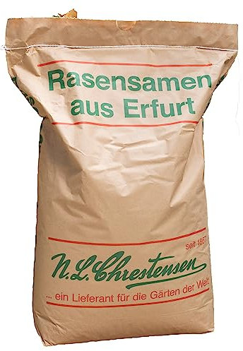 N.L Chrestensen 10kg Rasensamen Sport und Spiel für strapazierfähige Spielflächen, Hausgärten und Rasen-Nachsaat, Samen schnellkeimend, robust und dürreresistent, 300-400 qm