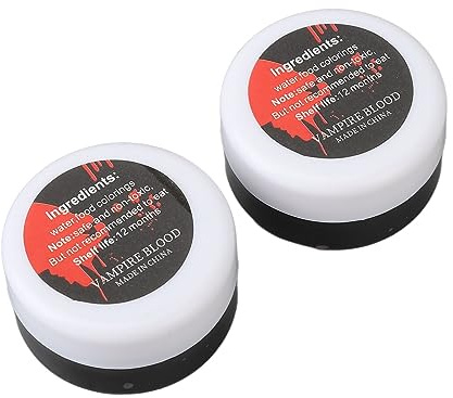 Faux Sang d'Halloween, Faux Sang coagulé Comestible Lavable à Usages Multiples Réalistes 2 Pièces pour la Performance