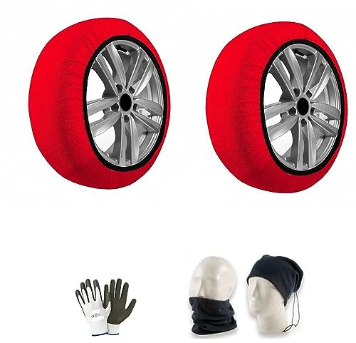 PER AUTO,SUV,4X4,FURGONI CON PNEUMATICI 235/55 R18 CERCHIO 18 MISURA XL CALZA DA NEVE OMOLOGATA COPPIA DI CALZE DA NEVE GHIACCIO IN TESSUTO ANTI-SLITTAMENTO PER RUOTE SU TRATTI DI STRADA MISTA