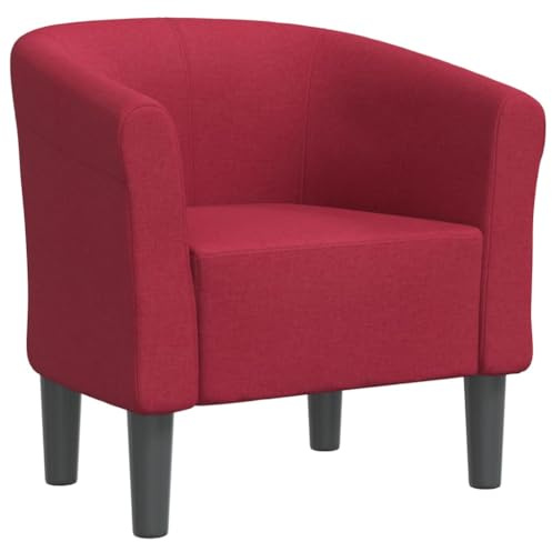 vidaXL Clubsessel Weinrot Stoff