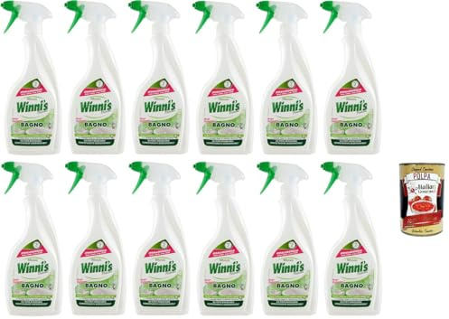 Winni's - Detergente desinfectante hipoalergénico para baño, apto para la piel más sensible, efecto limpiador y limpiador sin enjuague, 500 ml + Polpa italiana gourmet 400 g