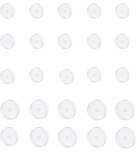 Duoleimi 30PCS Anti Wildfleisch Piercing Disc Set - Ohrring Stopper Silikon, Klare Pads -No Pull Piercing Disc für Stabilisierte Ohrringe und Ohrringverschlüsse.