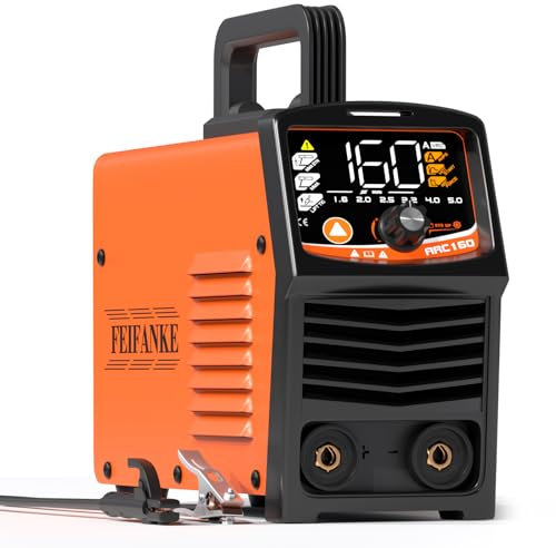 FEIFANKE ARC160 Inverter Schweissgerät 3 In 1 SYN IGBT 160A Elektroden Schweißgerät mit LED Digitalanzeige Tragbar Kompakt Schweißgerät MMA E-Hand/Lift TIG/Hot Start/Arc Force/VRD
