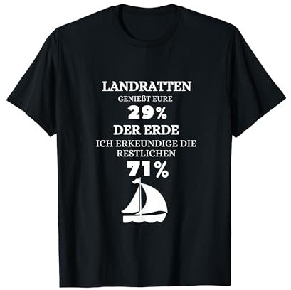 Segeln Witziger Landratten Kapitän Schifffahrt Spruch Männer T-Shirt